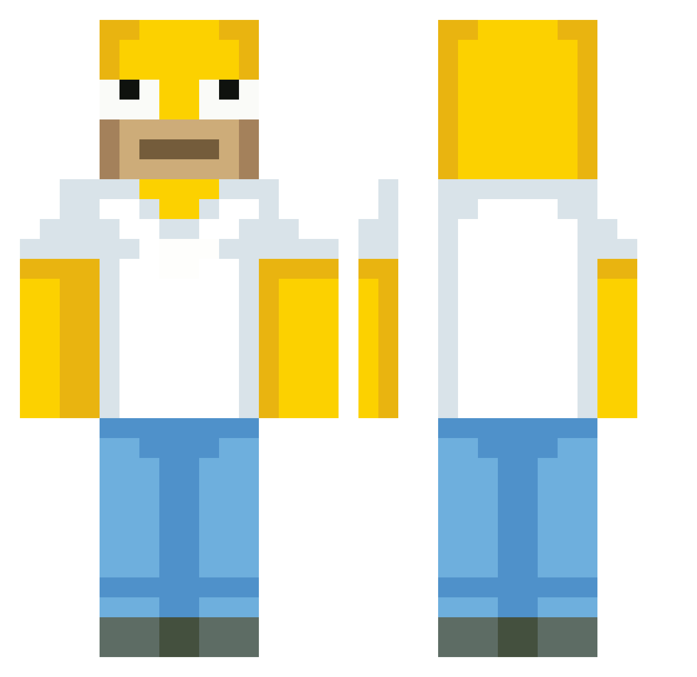 Pedrolimaa Minecraft skin, front and back view