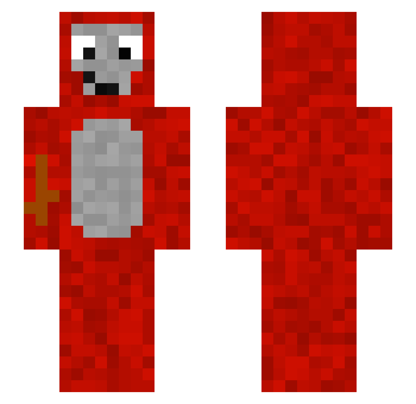 zStRaIGhTz Minecraft skin, front and back view