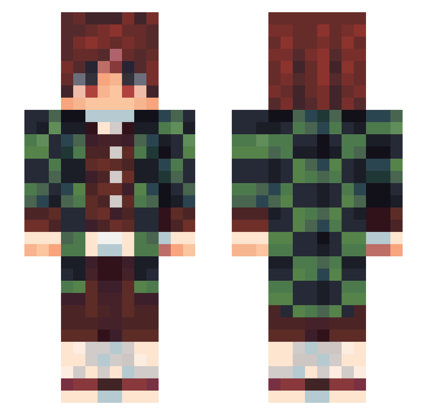 ImUsingYaoi Minecraft skin, front and back view
