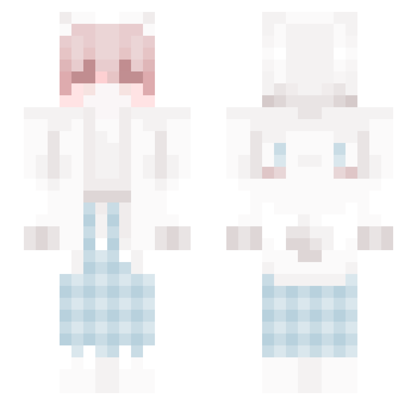 webtide Minecraft skin, front and back view