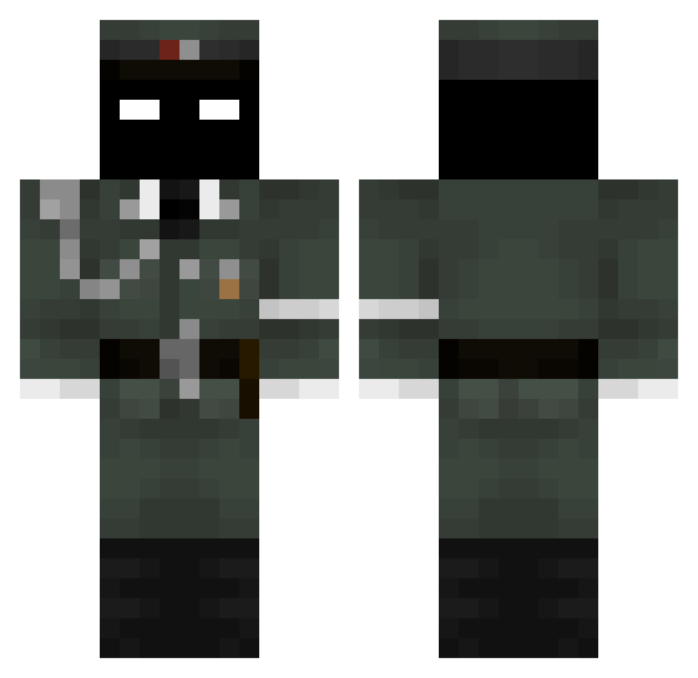 Satoru_Gojo___ Minecraft skin, front and back view