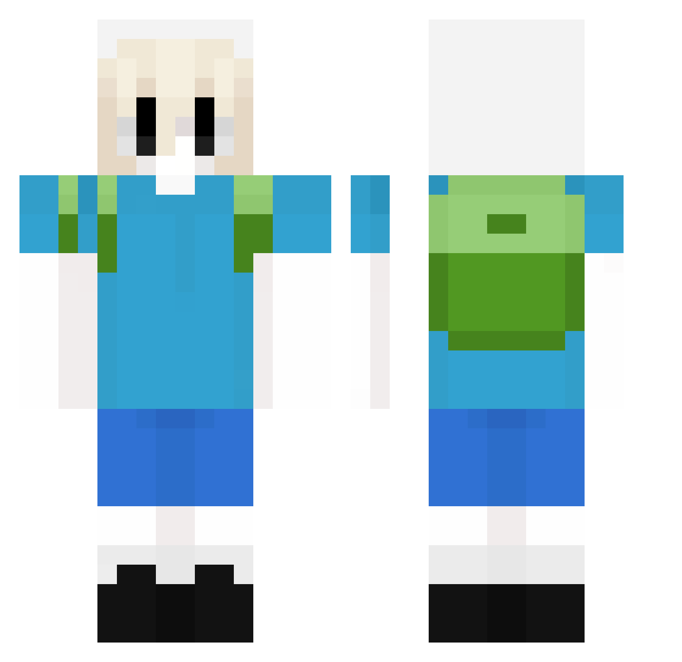 meu_bumbum Minecraft skin, front and back view