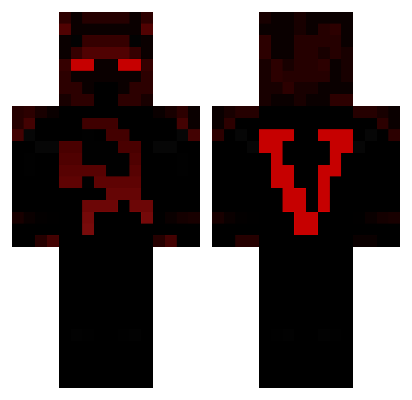 Tripsi Minecraft skin, front and back view