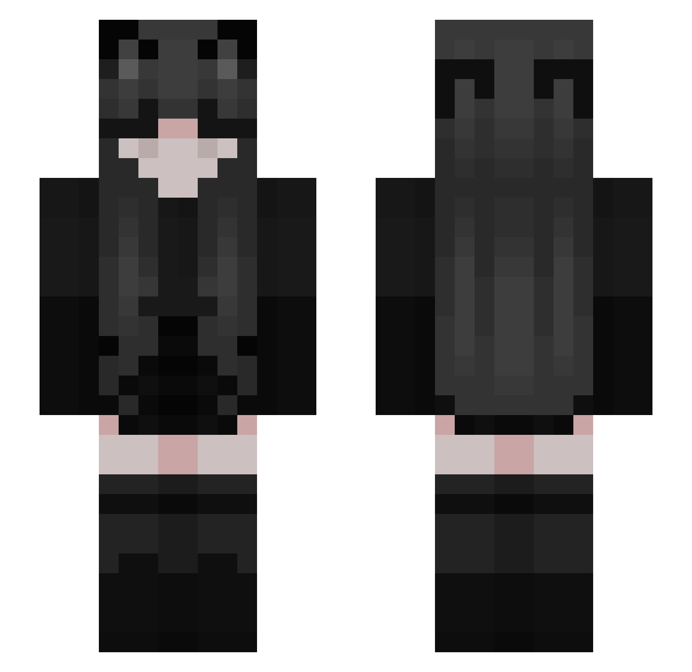 DestroyAll112 Minecraft skin, front and back view