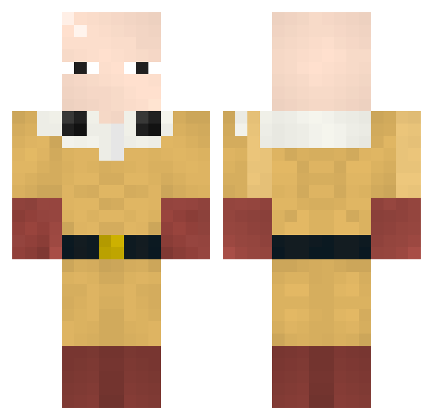 KuBoEzGg Minecraft skin, front and back view