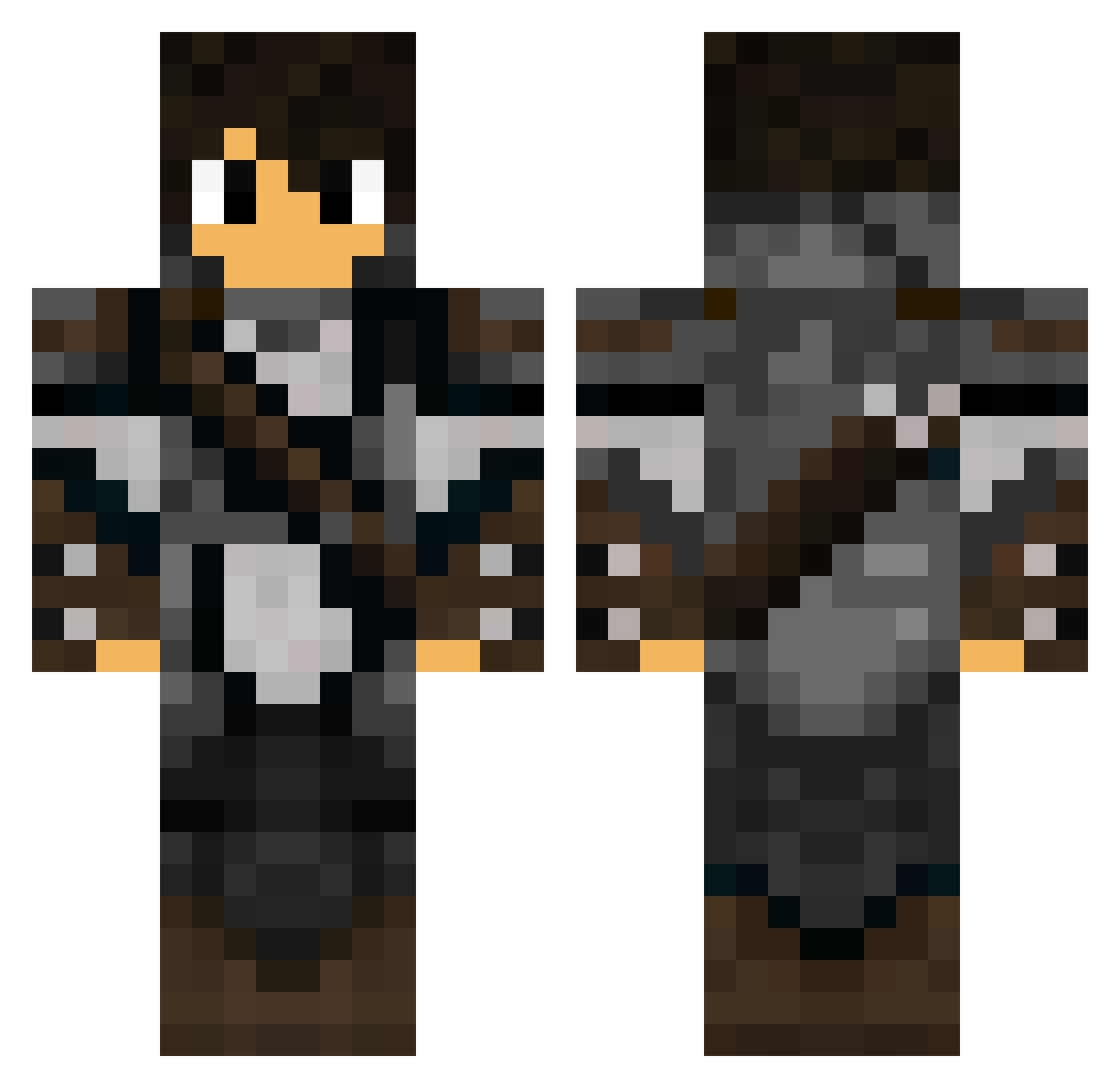 MegaMateo2013 Minecraft skin, front and back view