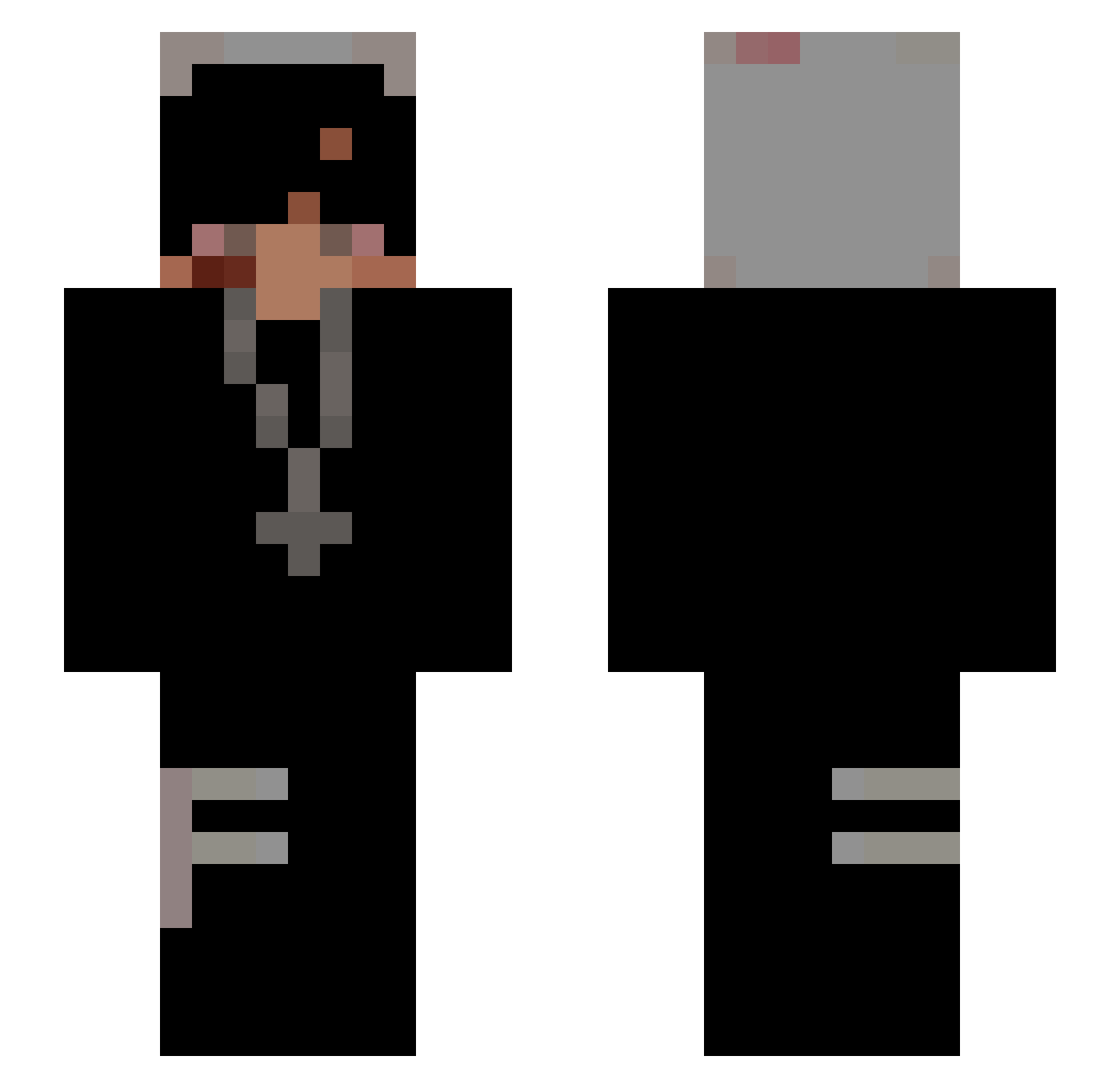 horopito Minecraft skin, front and back view