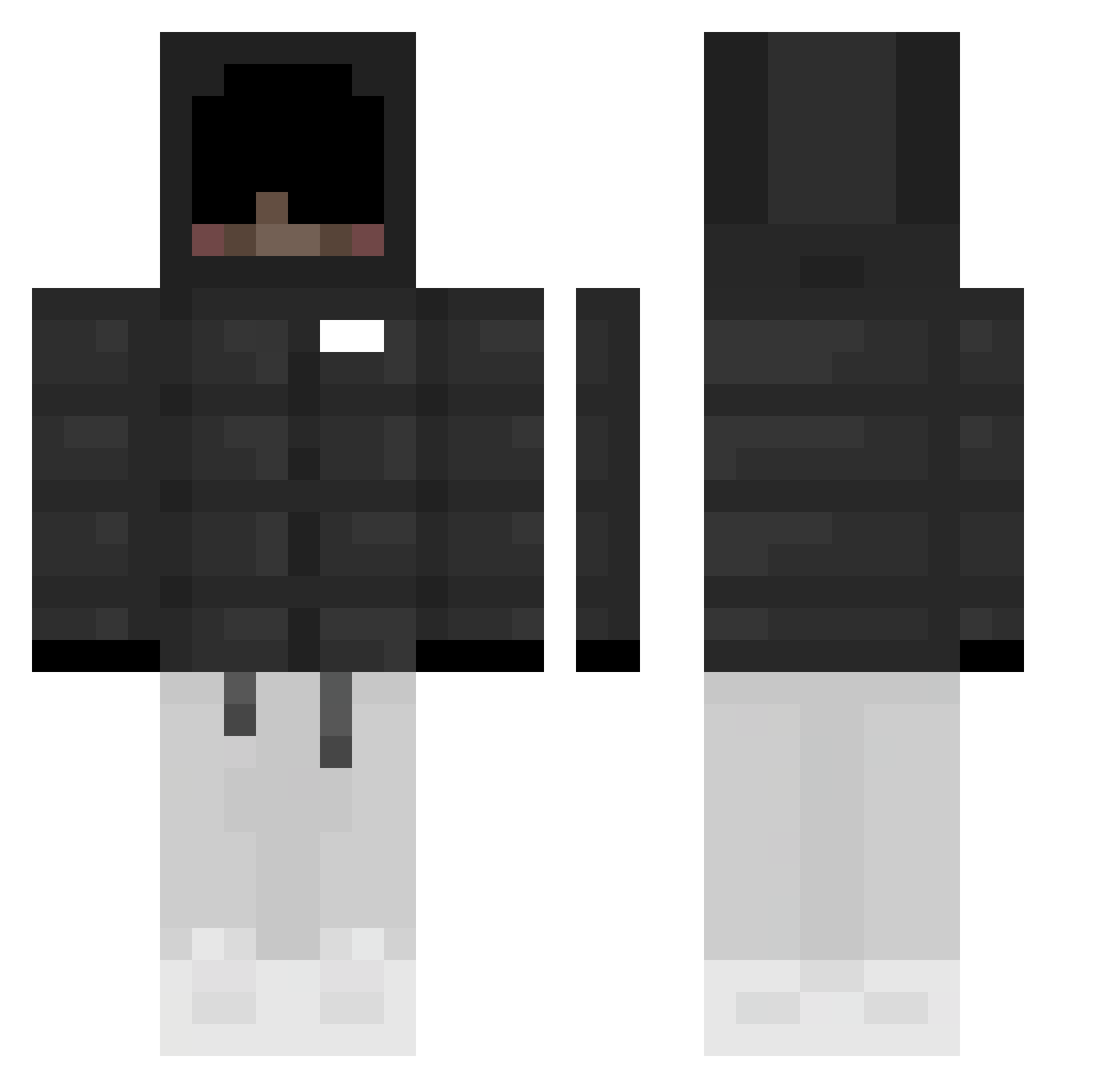 Psaidaczek Minecraft skin, front and back view