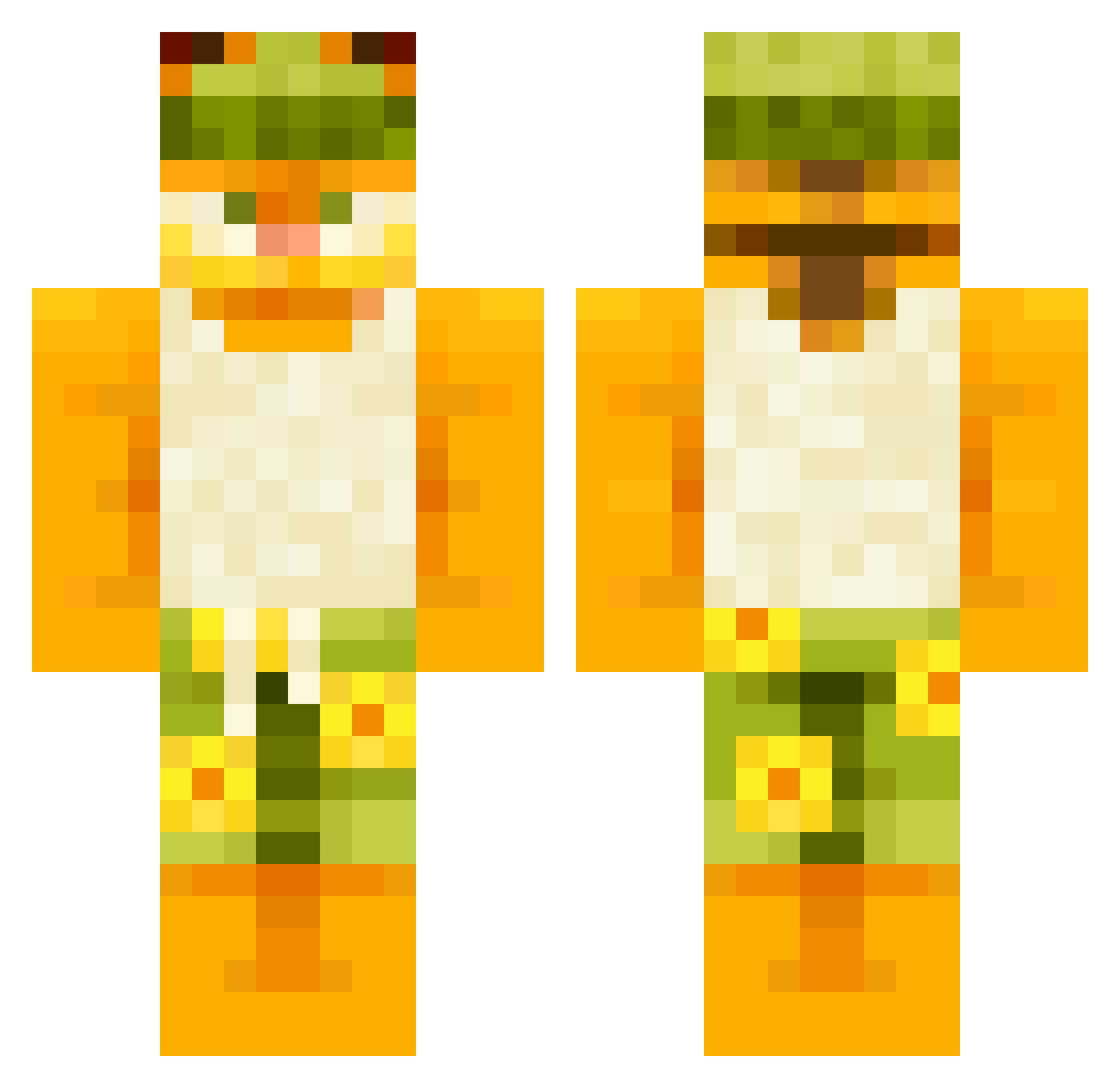 CHIROCANID Minecraft skin, front and back view