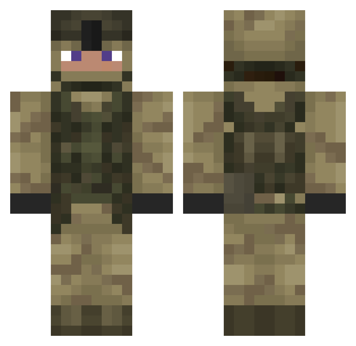 Arnold2803 Minecraft skin, front and back view