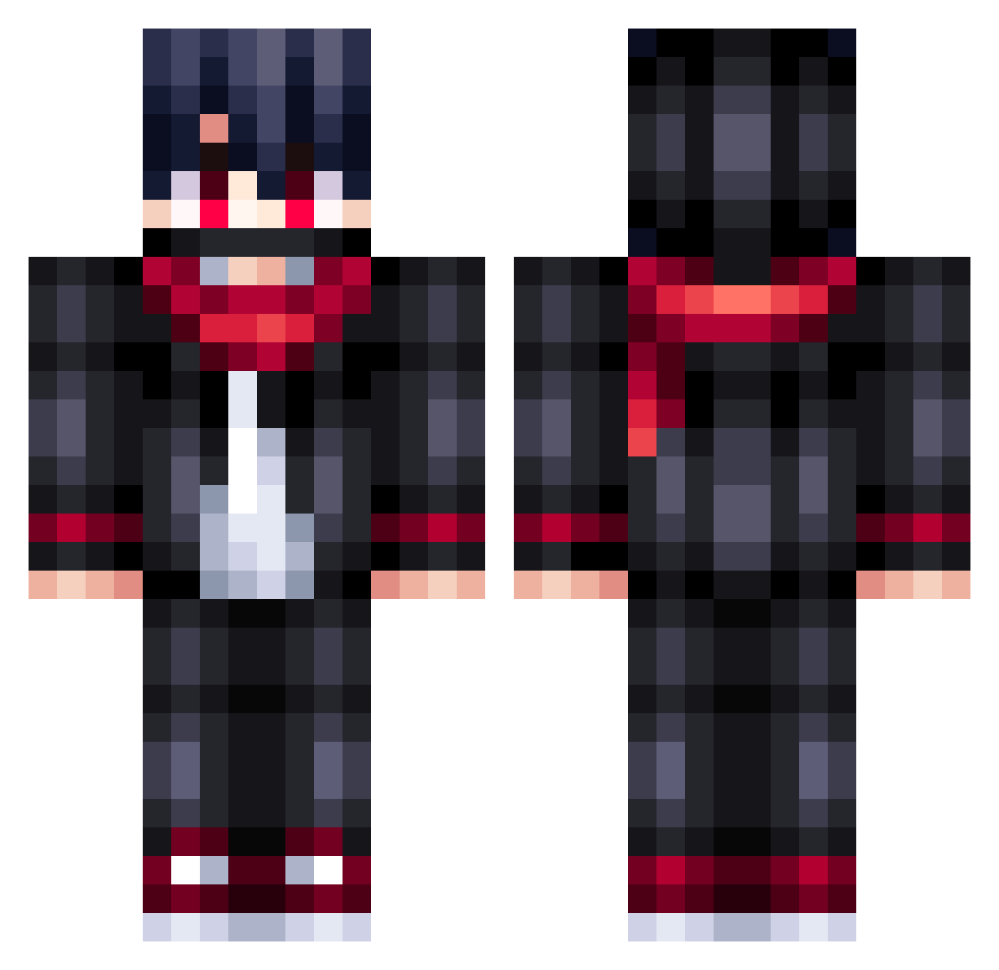 YanFire04 Minecraft skin, front and back view
