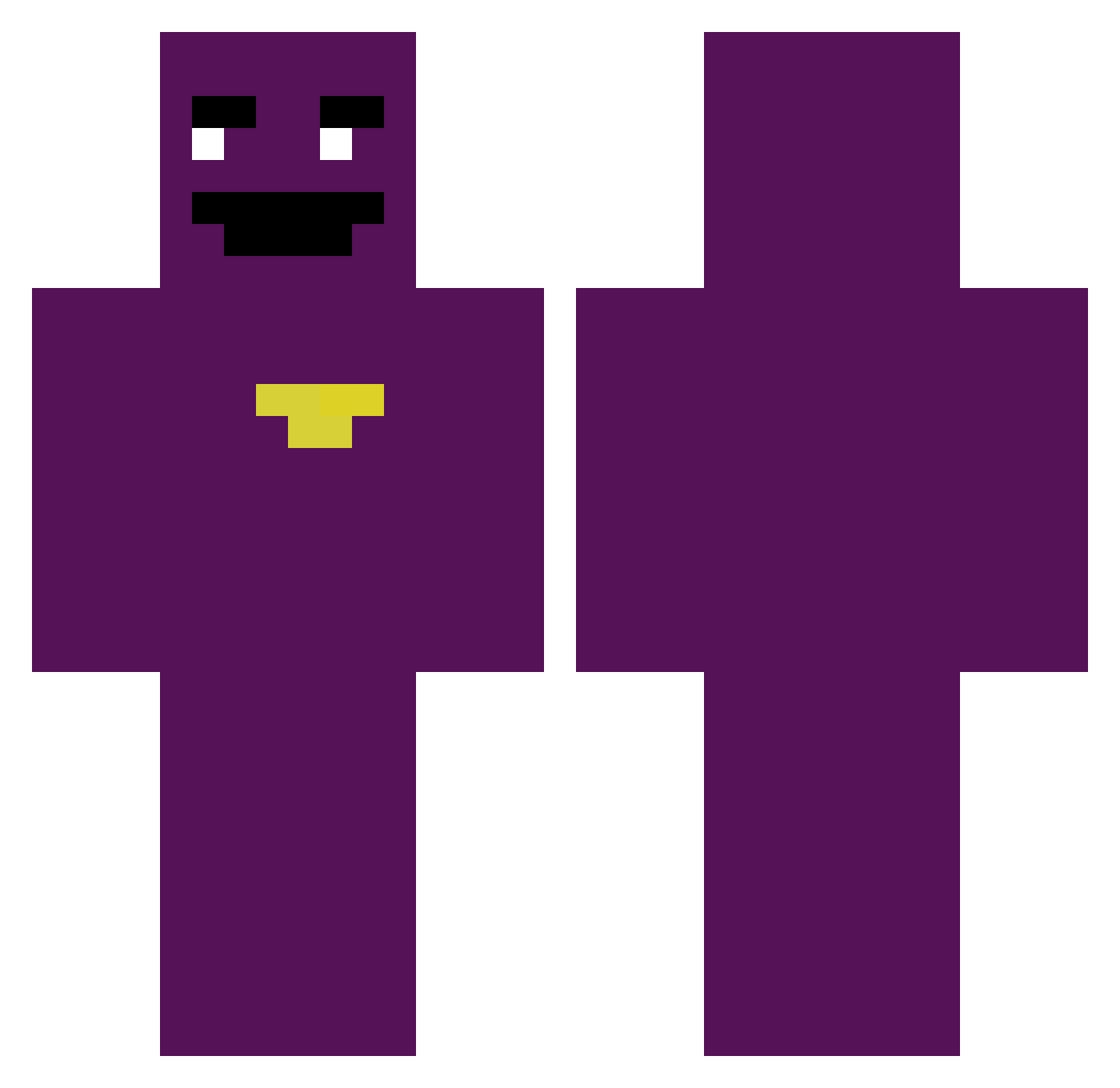 Sruth Minecraft skin, front and back view