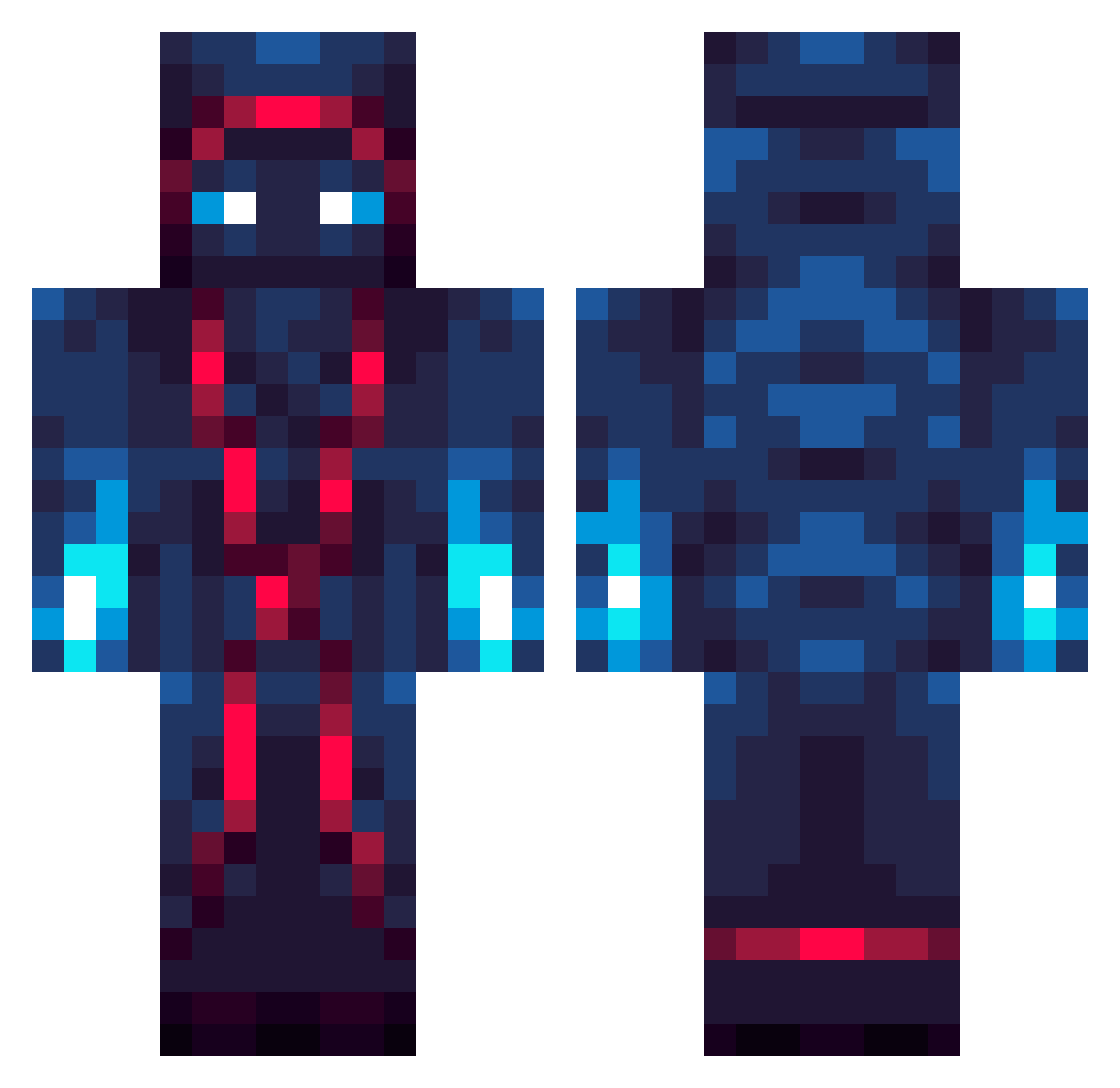 Ermys Minecraft skin, front and back view