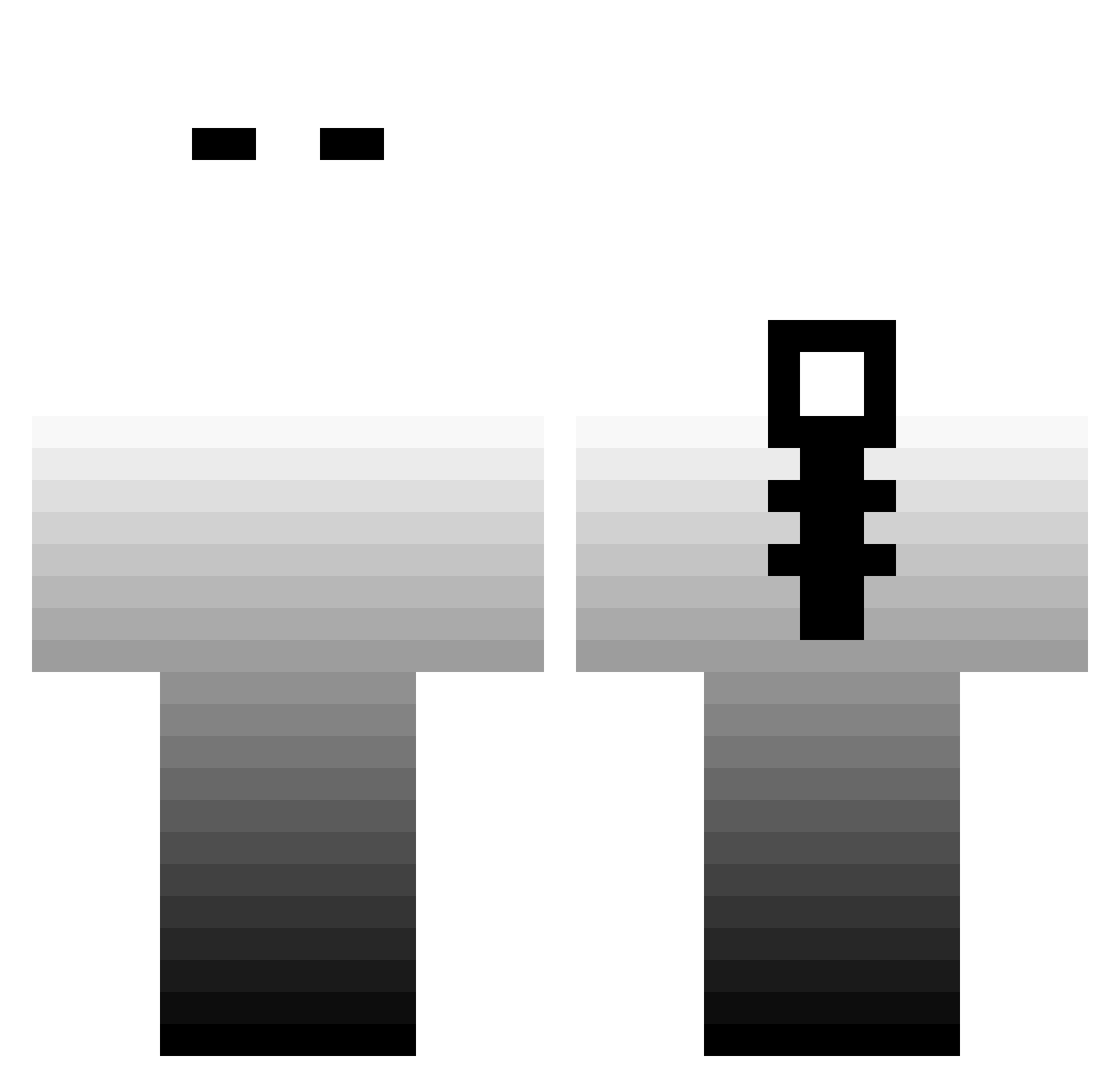 quietpack Minecraft skin, front and back view