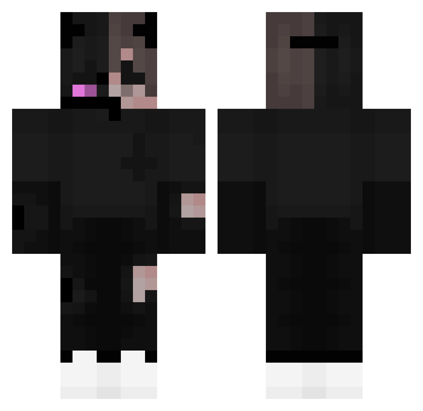 PanEvil69 Minecraft skin, front and back view