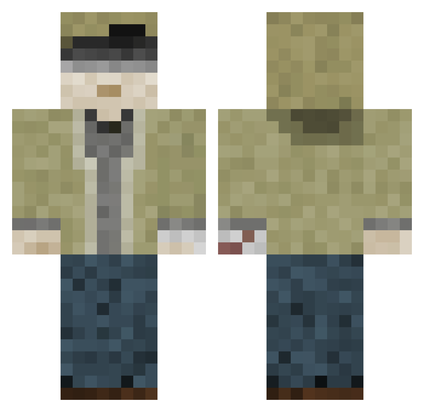 adrinmo09 Minecraft skin, front and back view