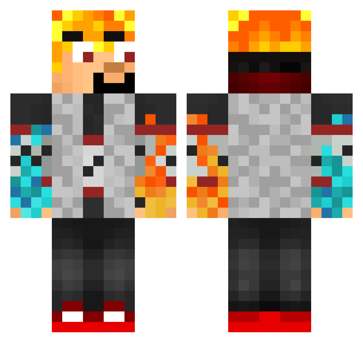 Davidko106 Minecraft skin, front and back view