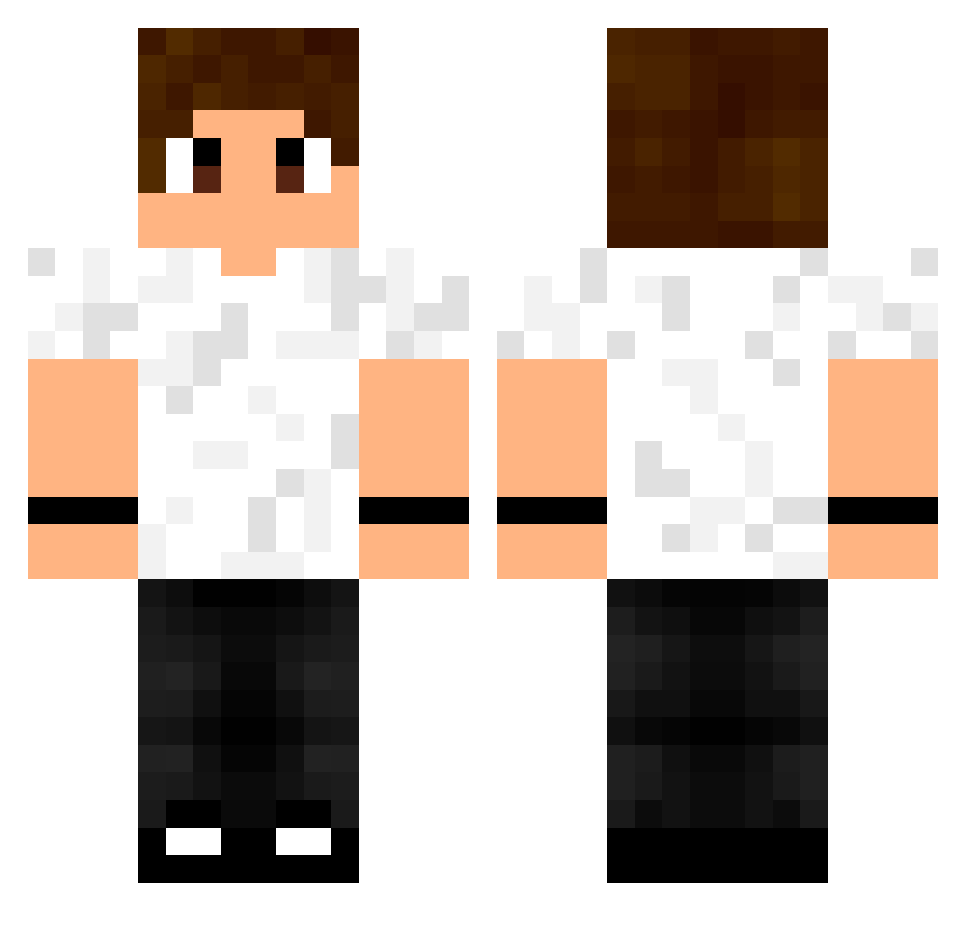 visiblebadge Minecraft skin, front and back view