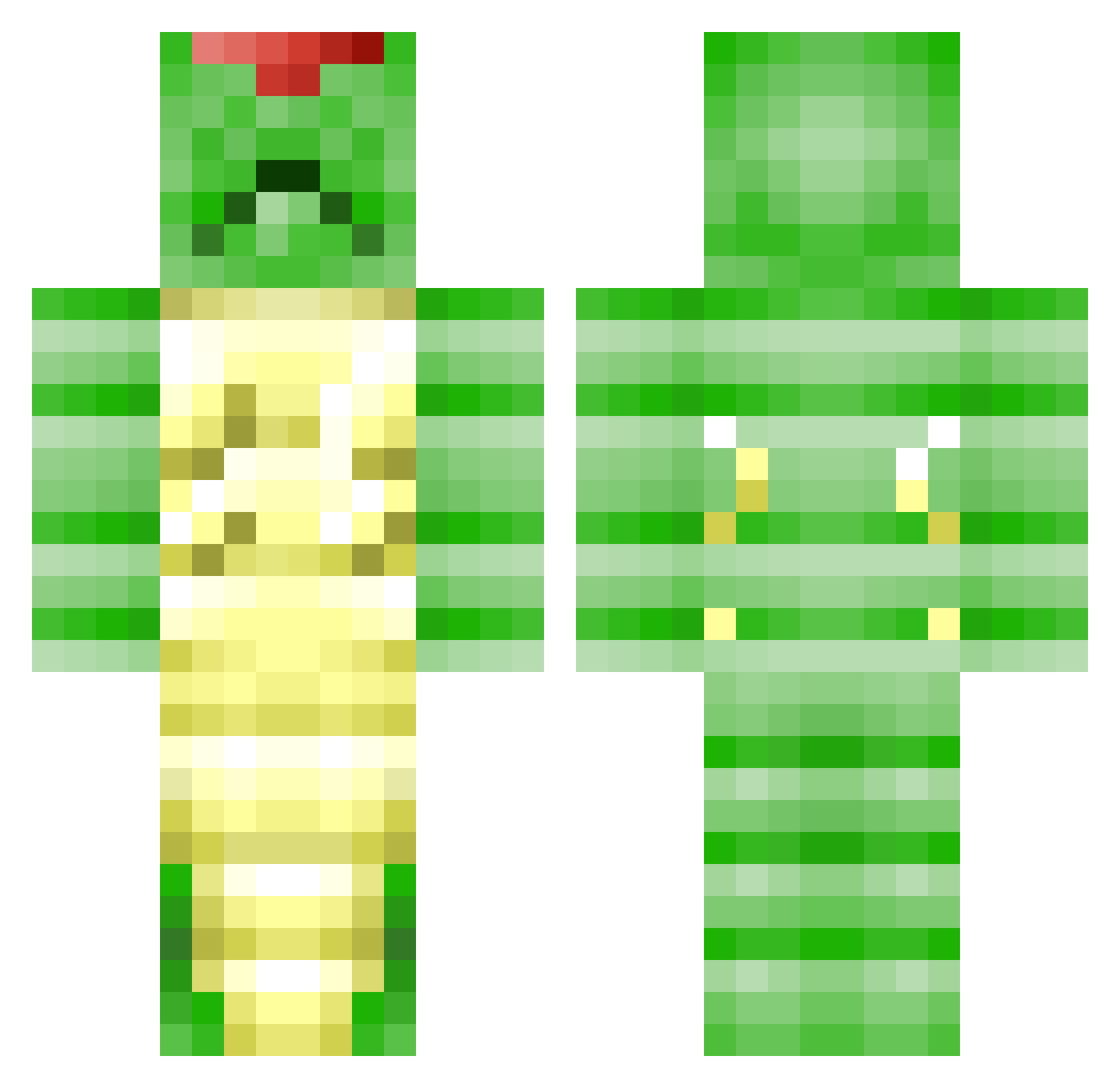 BSFlame_ Minecraft skin, front and back view