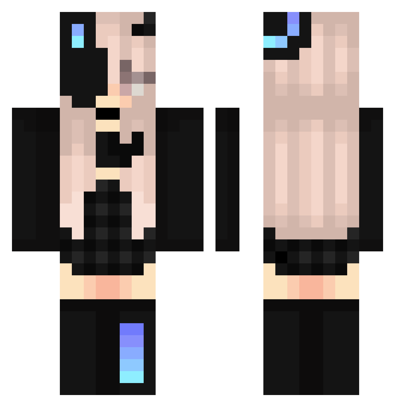 SamanthaPanthers Minecraft skin, front and back view