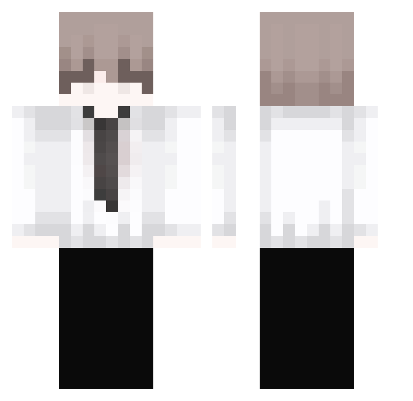 wehavemoretime Minecraft skin, front and back view