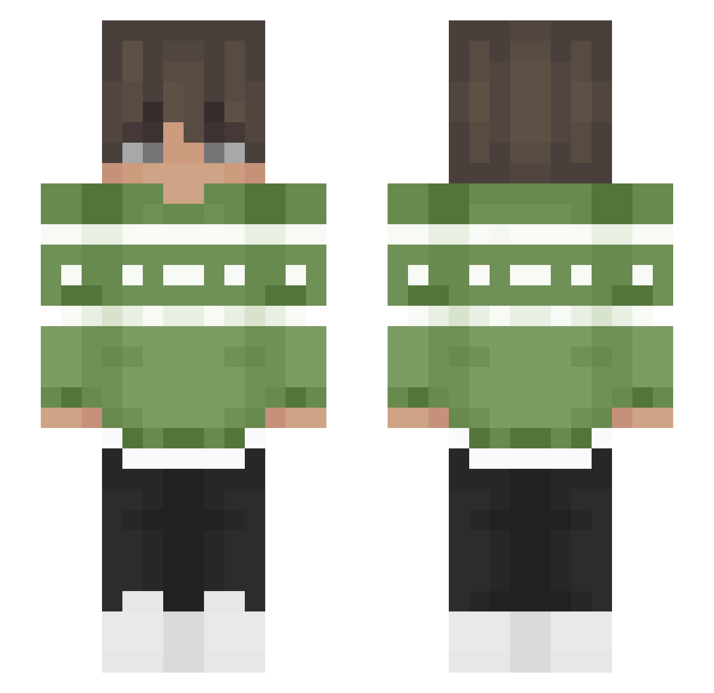 trahy Minecraft skin, front and back view