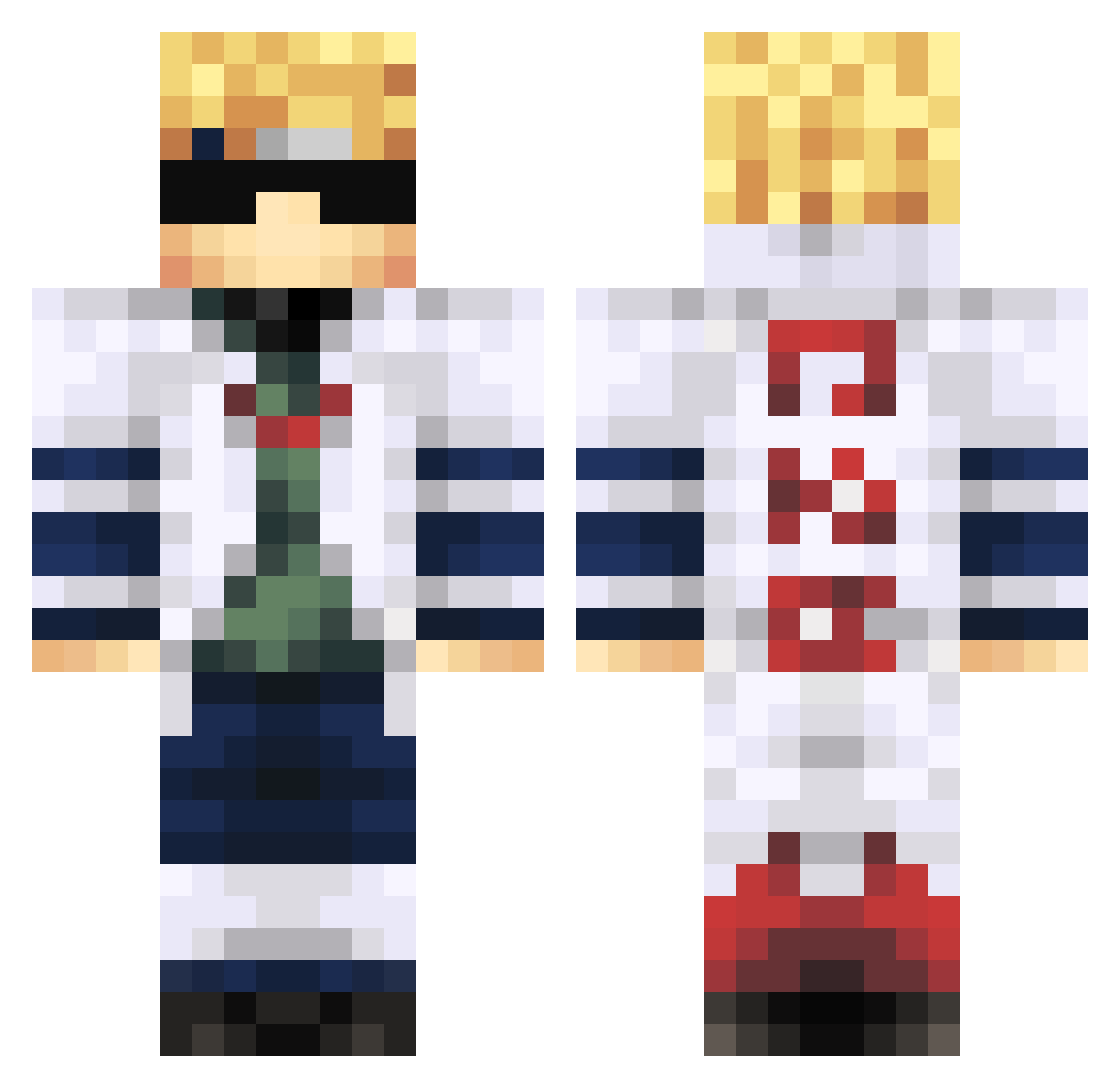 aggboxhkl Minecraft skin, front and back view