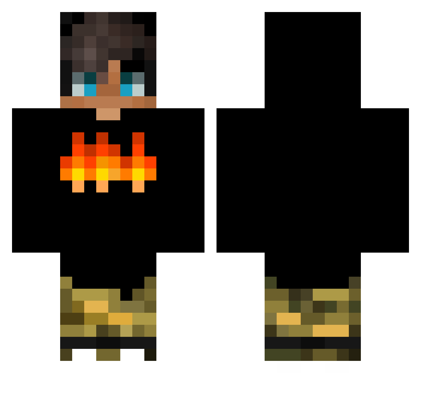 _UnitZero_ Minecraft skin, front and back view