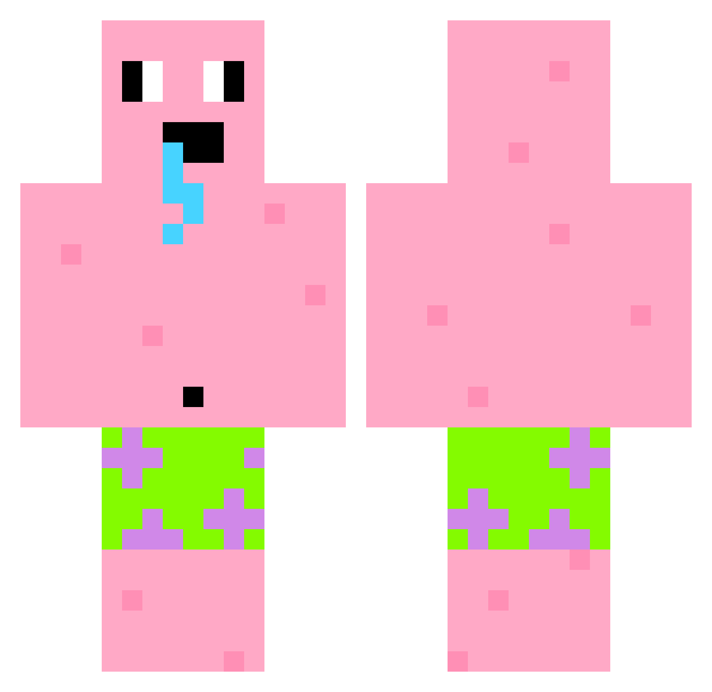 Hanswerner54 Minecraft skin, front and back view