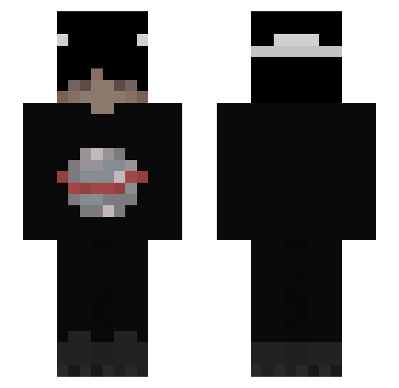 xEnes_TF Minecraft skin, front and back view