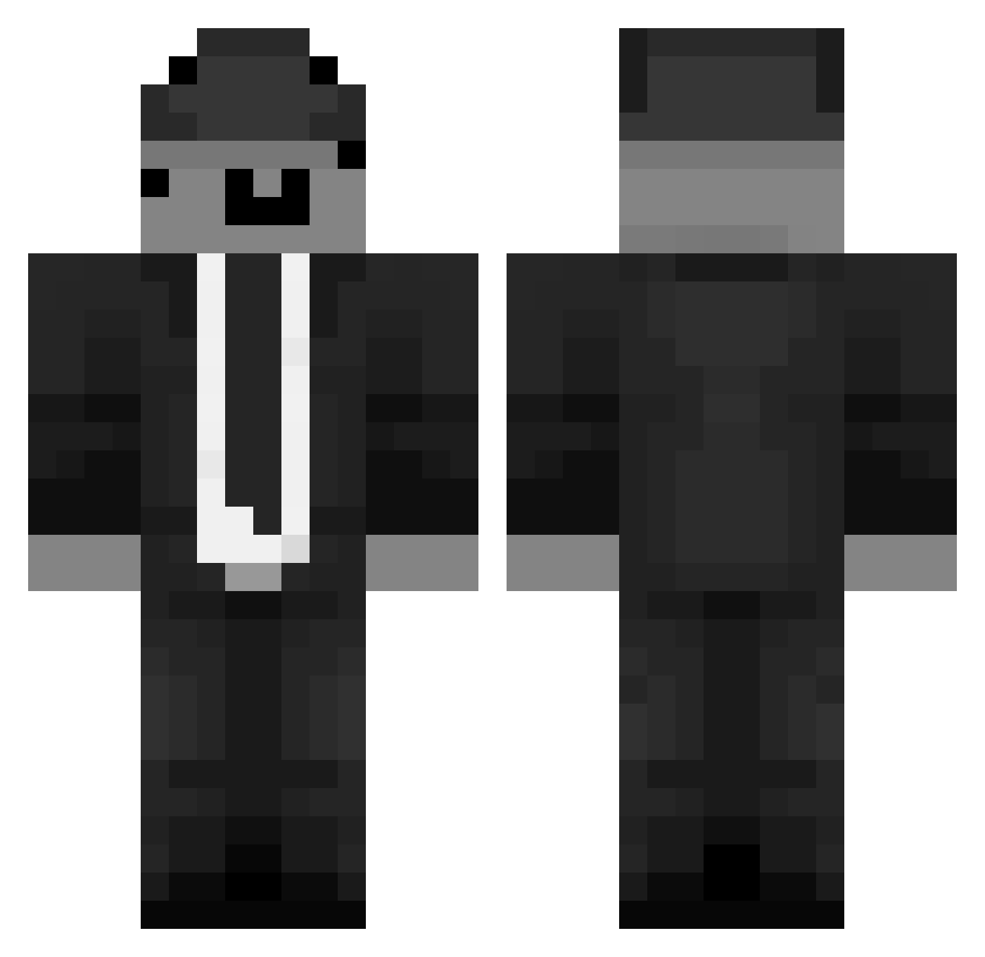 xL4keee Minecraft skin, front and back view