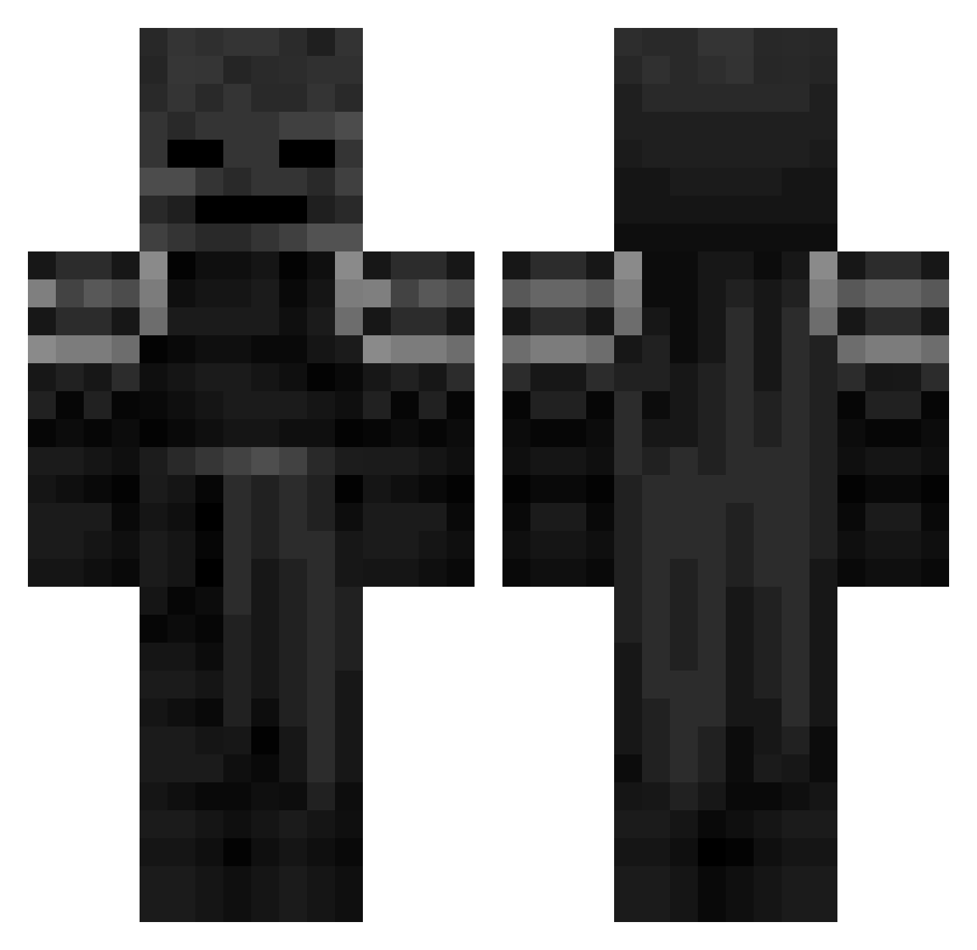 R3tr0125 Minecraft skin, front and back view