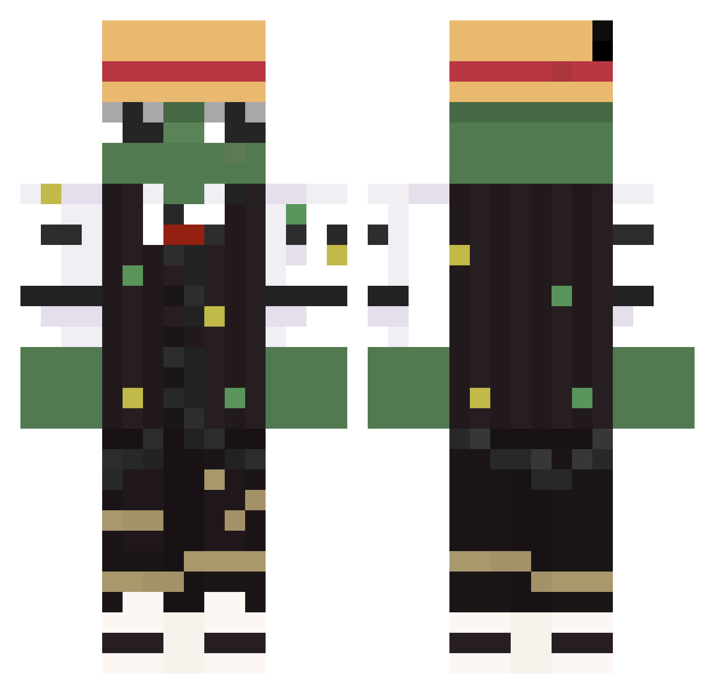 fedede46 Minecraft skin, front and back view