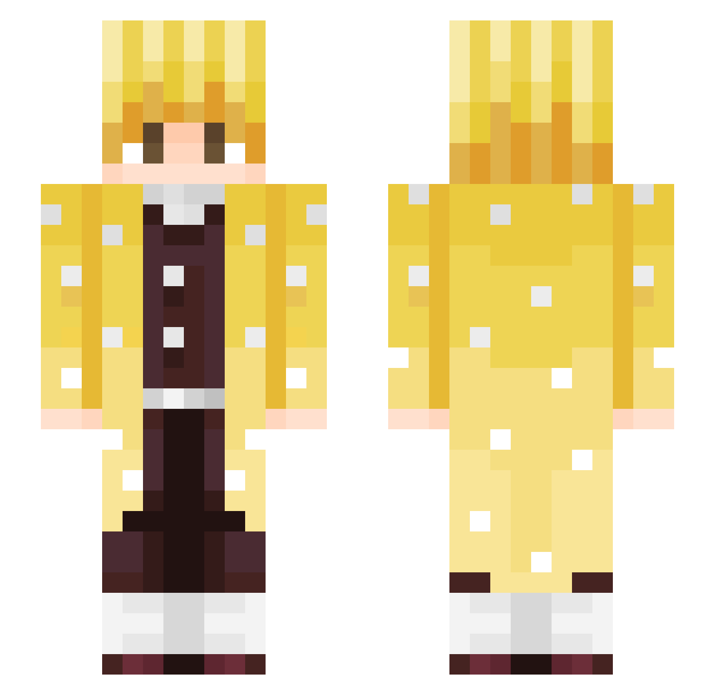 gremmygremlin Minecraft skin, front and back view