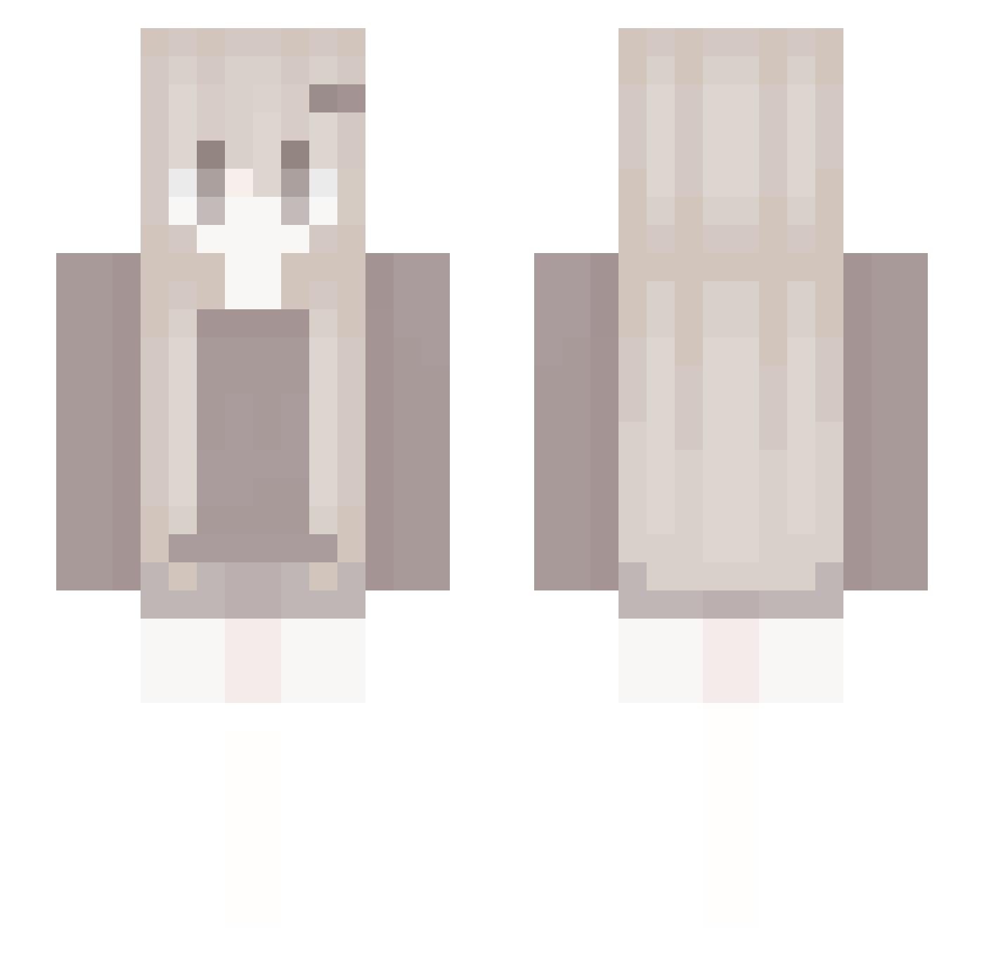 umrazs Minecraft skin, front and back view