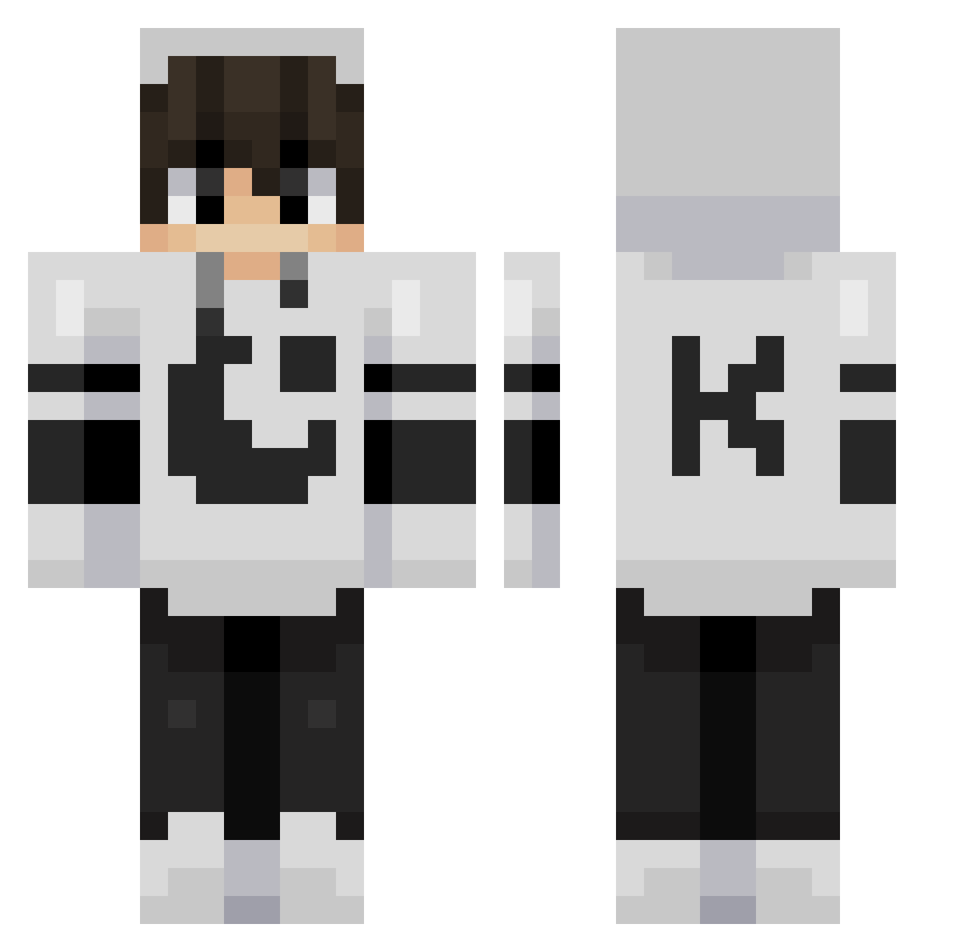 yDenys Minecraft skin, front and back view