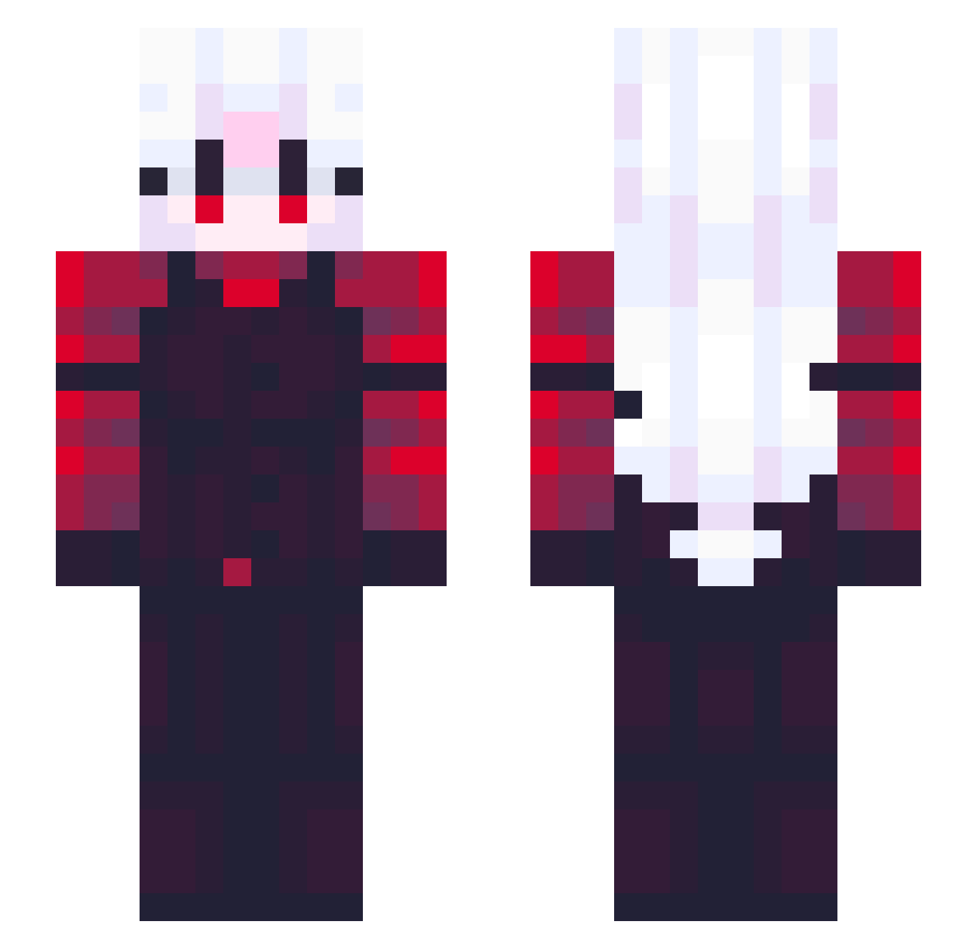 Shileds Minecraft skin, front and back view