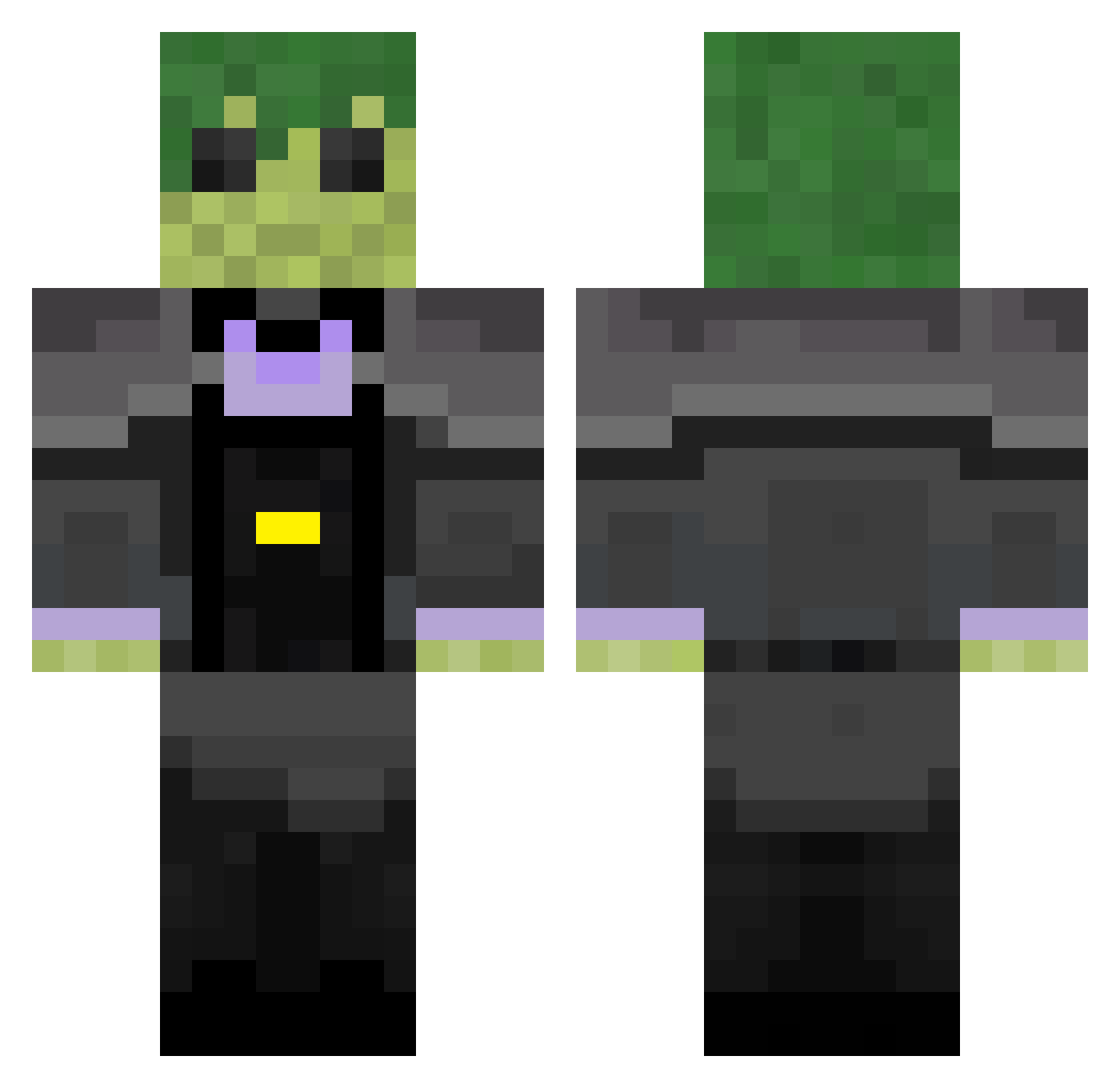 Wieldydragoon123 Minecraft skin, front and back view