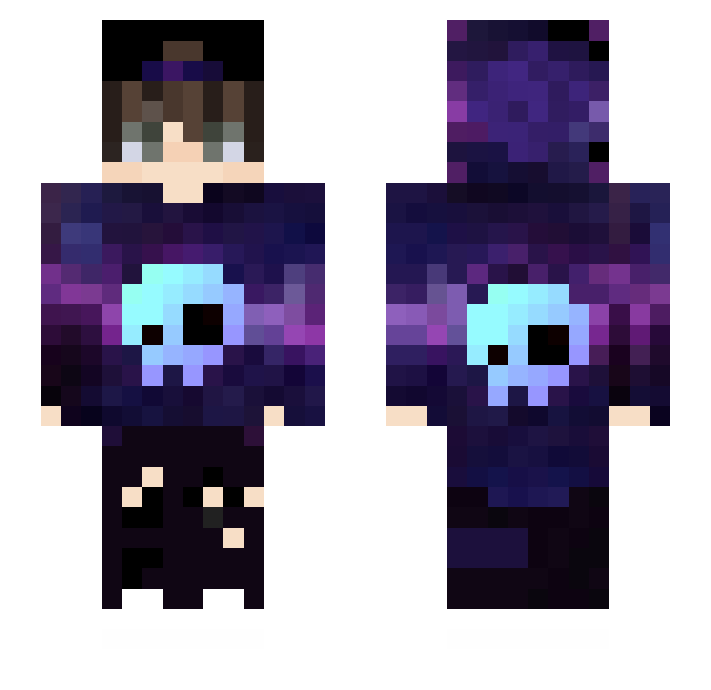 Kaginak Minecraft skin, front and back view