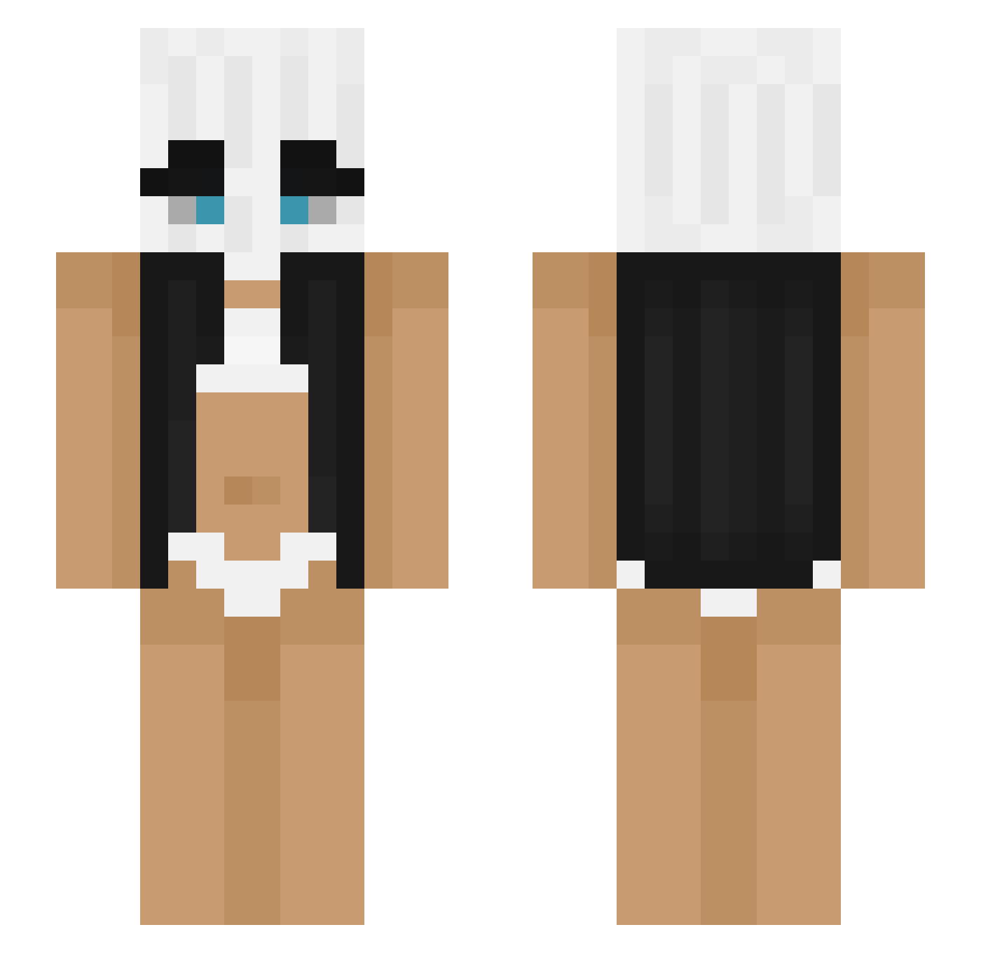 R333A Minecraft skin, front and back view