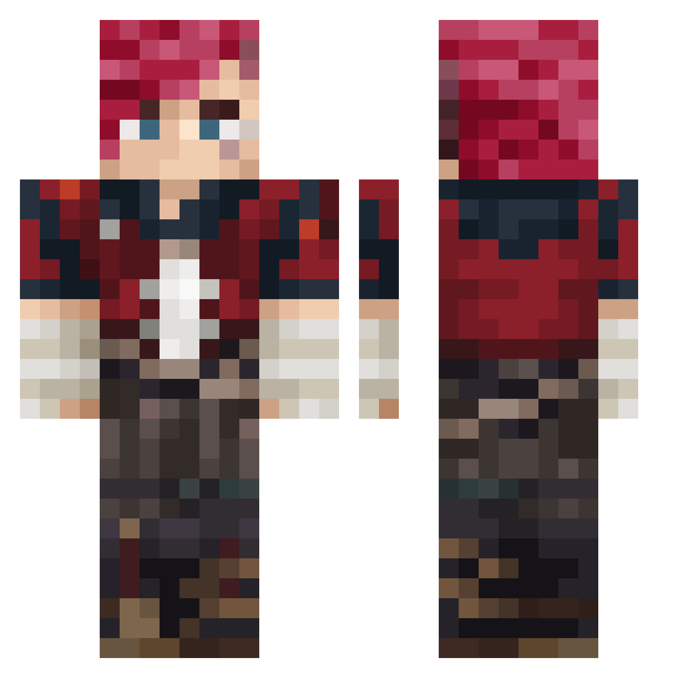 bwennanguy Minecraft skin, front and back view