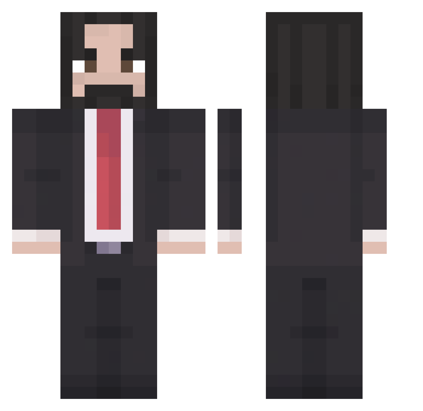 TJnsn_ Minecraft skin, front and back view