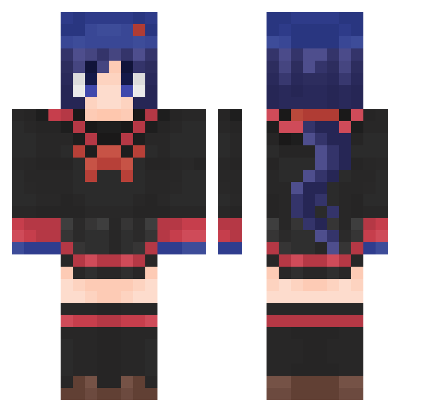 _handai666 Minecraft skin, front and back view