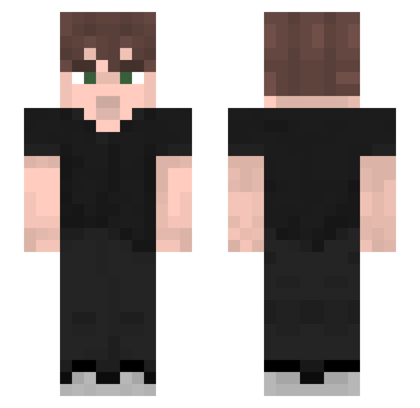 Sah1rai Minecraft skin, front and back view