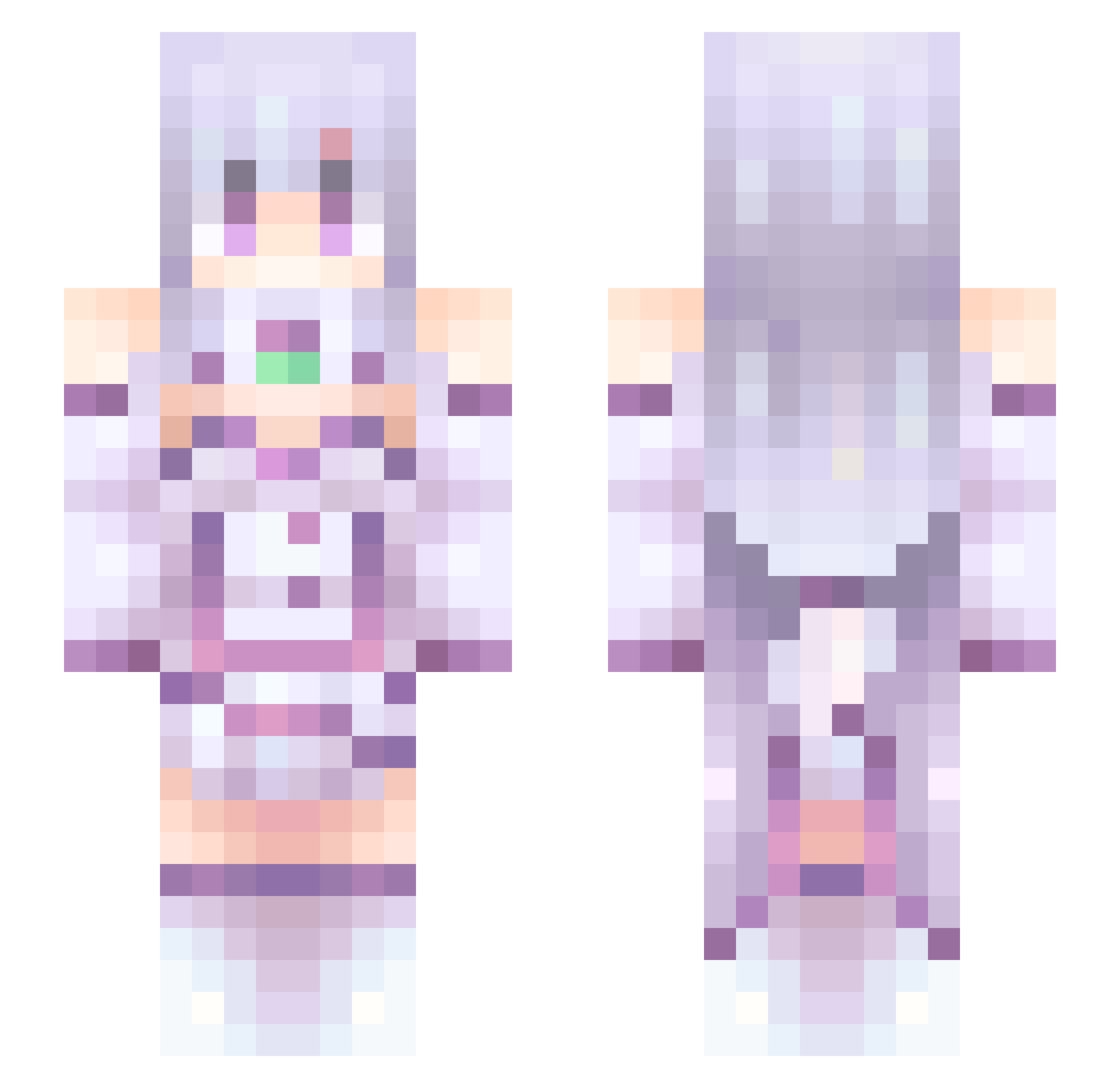 RGZZR Minecraft skin, front and back view