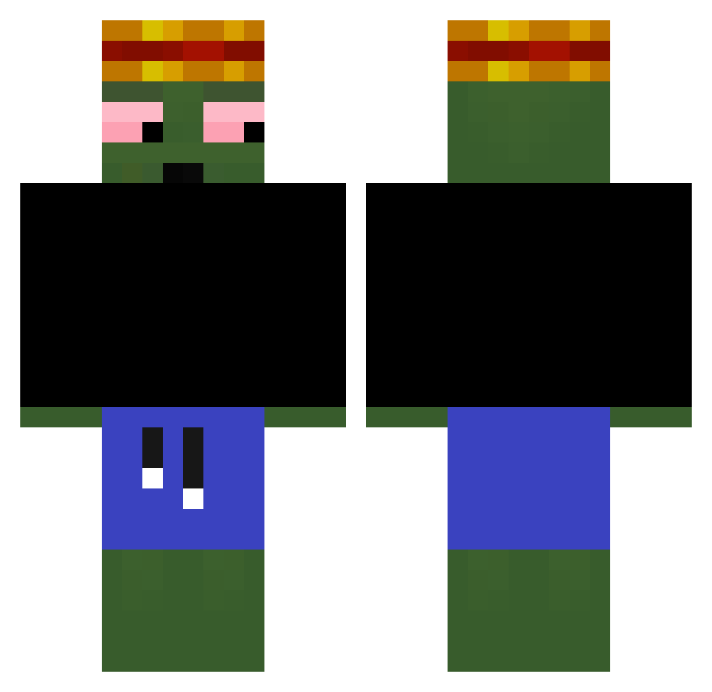 Nuno06 Minecraft skin, front and back view