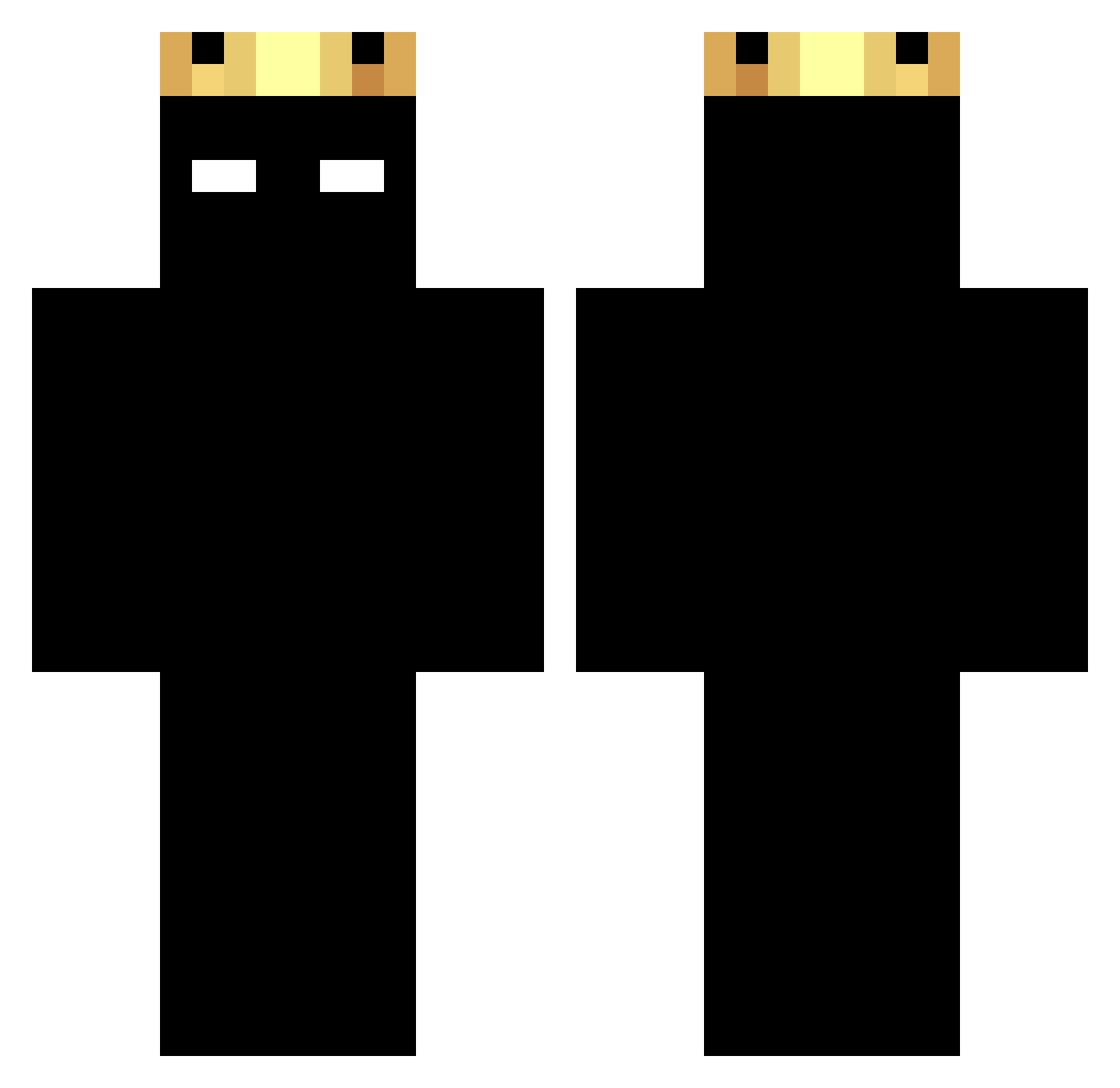 _Immortallity_ Minecraft skin, front and back view