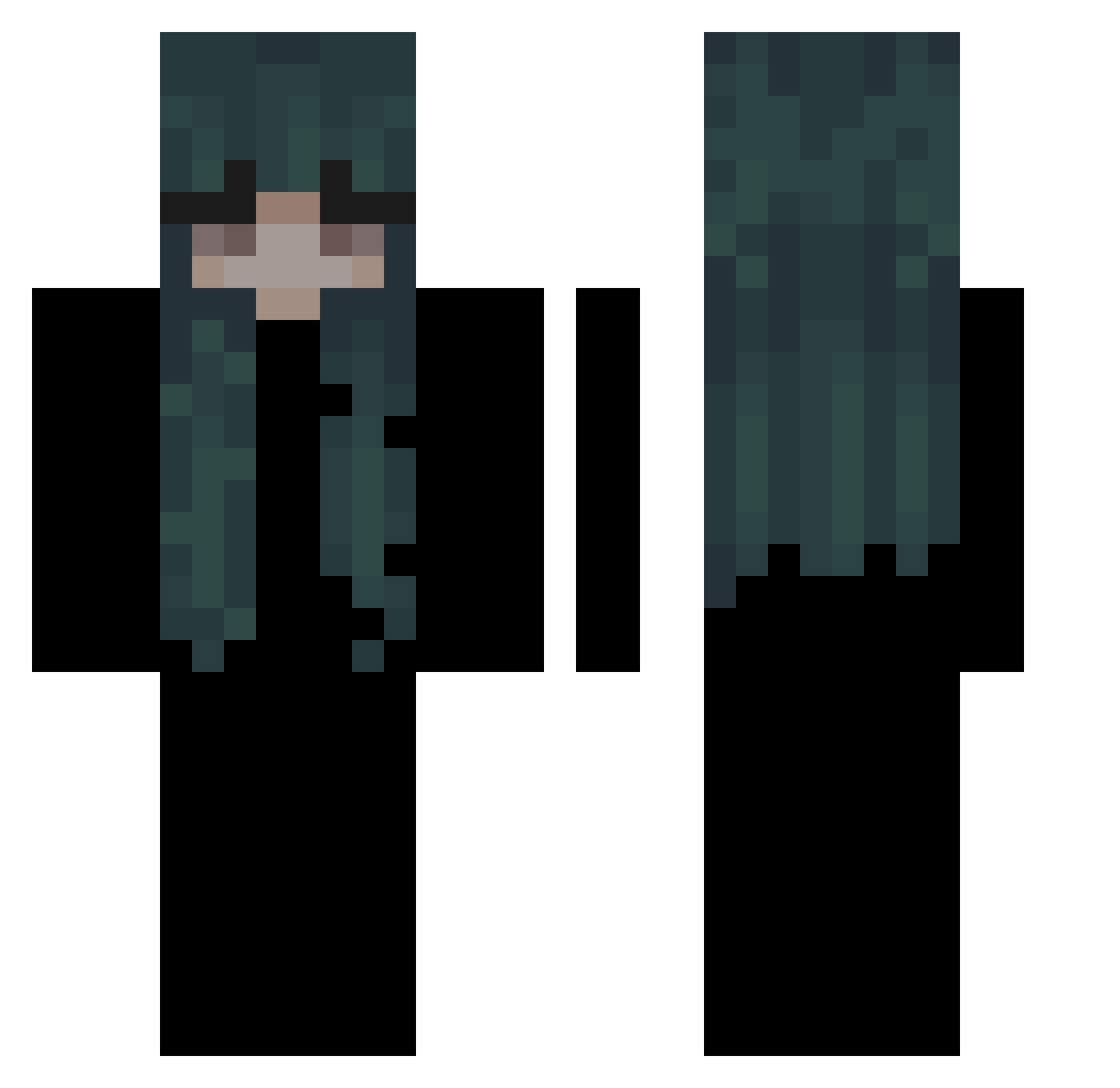 larabxby Minecraft skin, front and back view