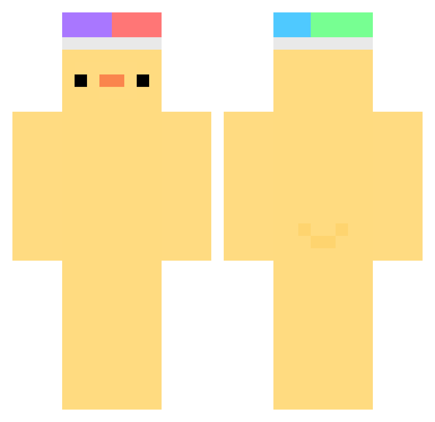 iiStrengthz Minecraft skin, front and back view