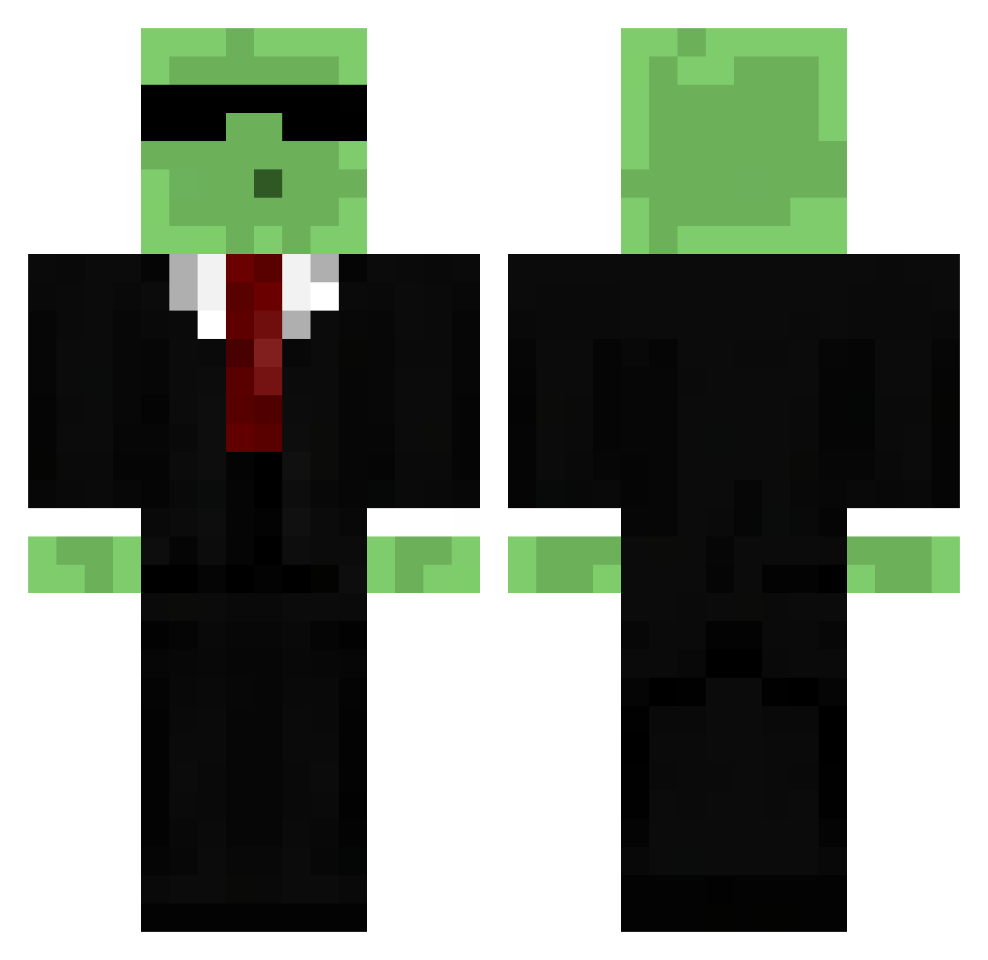 Nikodem2409 Minecraft skin, front and back view
